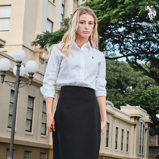 [USPA] 스트레치 옥스포드셔츠 여성 단품 CJUSWSH4B901N