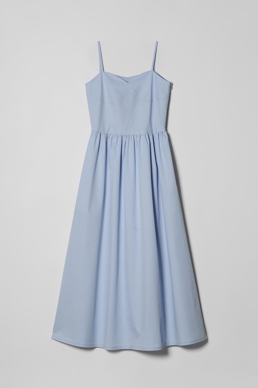 Lily shirring dress (Light blue)