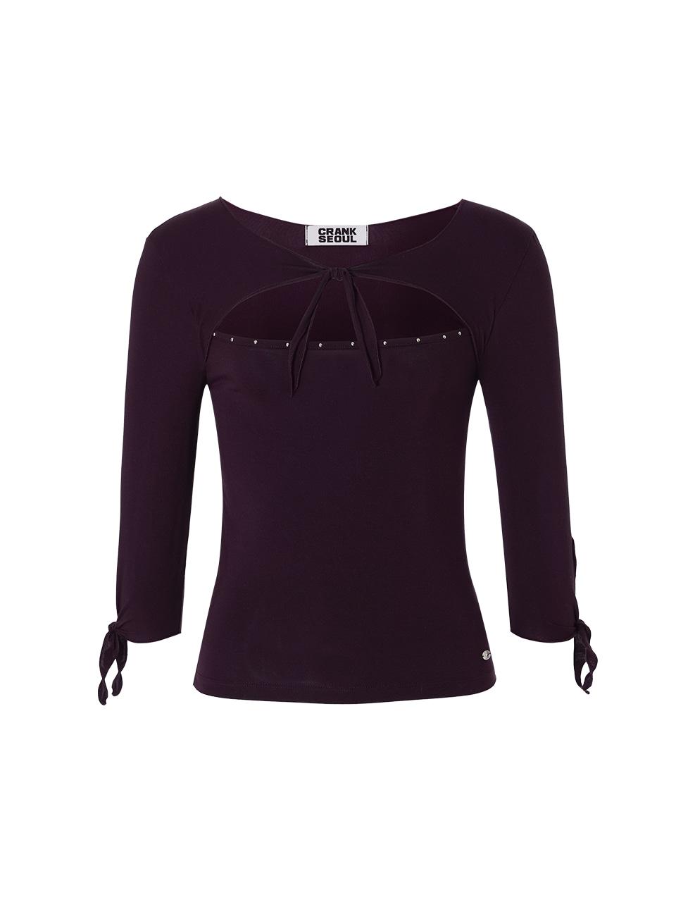 STUD TIE TOP_DEEP PURPLE