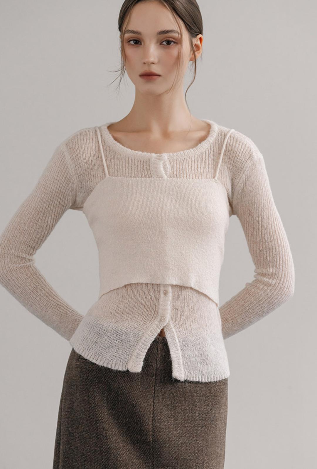 [울블렌드] 헤어리 뷔스티에 가디건 셋업 RE CKFT0MS_MIWCKFV0QS