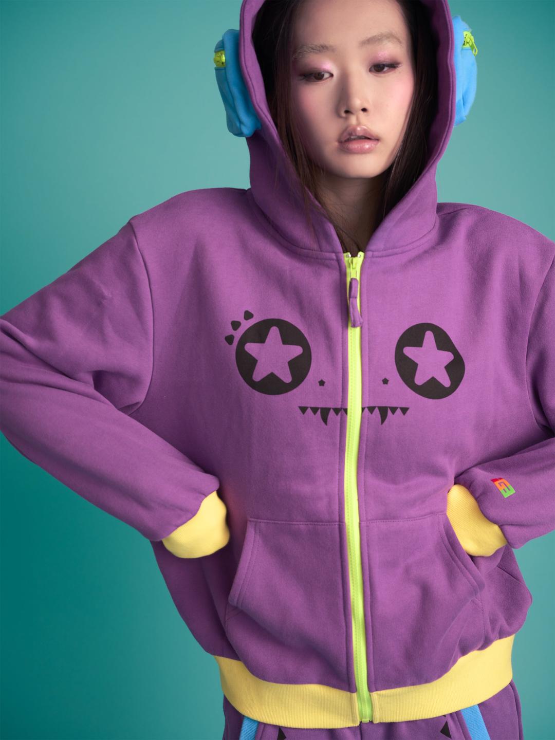Gaming Zip Hoodie (Purple)