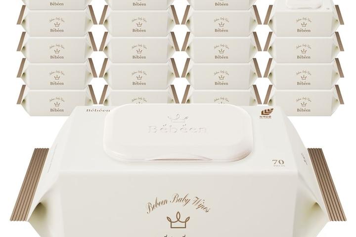 베베앙 프리미엄 골드 75gsm 고평량 엠보싱 물티슈 70매 10팩 1+1