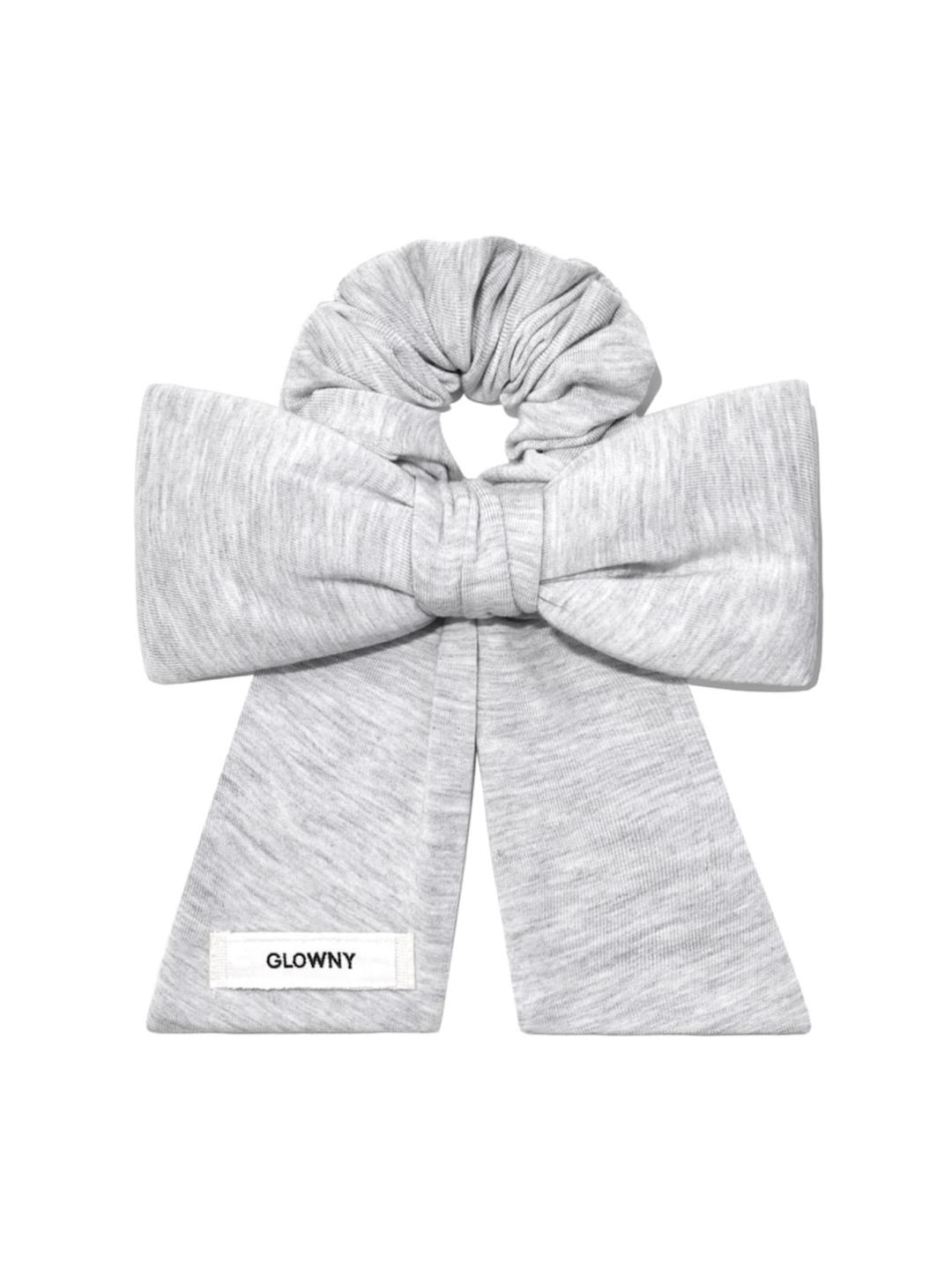 BOW SCRUNCHIE (WHITE MELANGE)