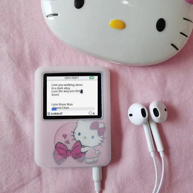 산리오 헬로 키티 학생 Mp3 애니메이션 피규어 스포츠 휴대용 미니 음악 워크맨, 카와이 음악 듣기 선물, 새로운 스타일