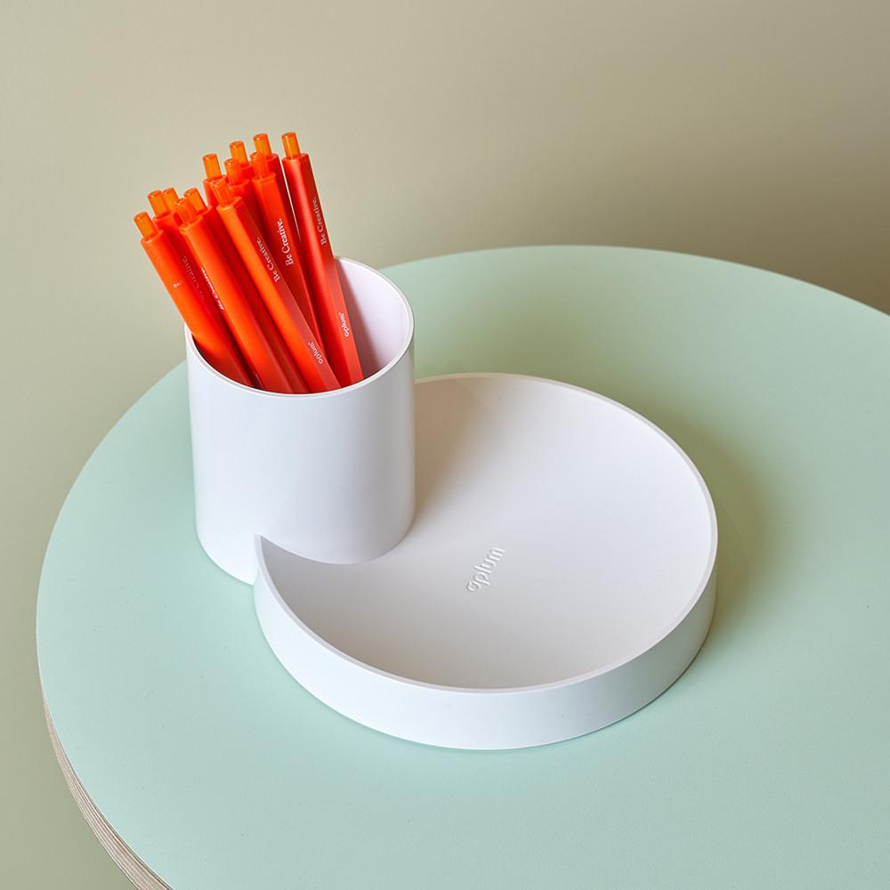 에이플럼 도트 트레이 수납 바구니 멀티 정리함 생활 소품 다용도 마스크 보관함 연필꽂이 데스크테리어 디자인 인테리어 수납함