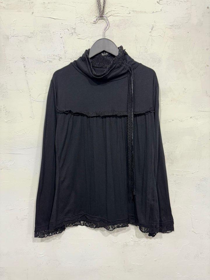 Lace Drape Turtleneck -5