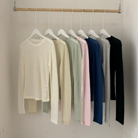이런 상품 어때요? l스프링슬림Tl 여자 간절기 긴팔 슬림 스판 컬러 티셔츠 7color