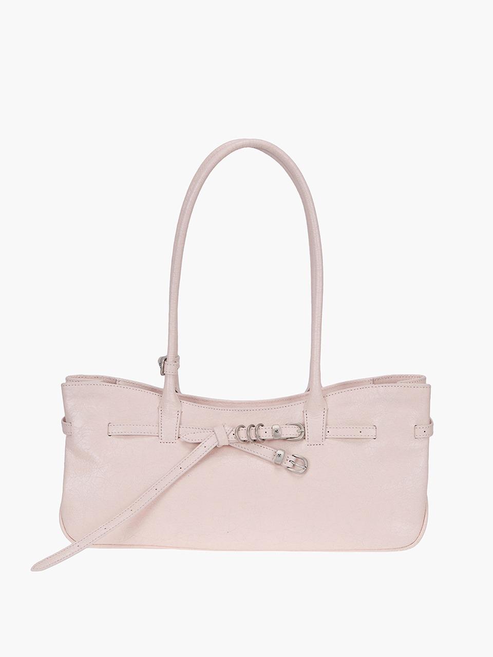 GRANDMA USED SHOULDER BAG_pale pink cracked
