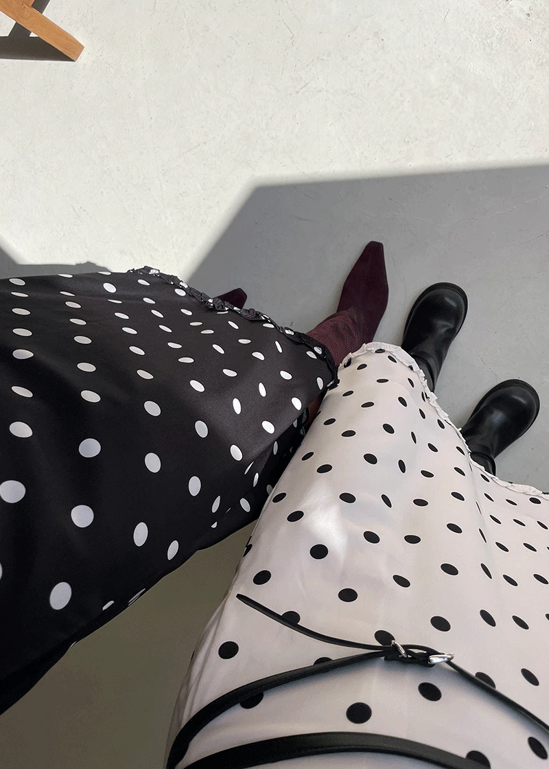 dot frill skirt (2c)
