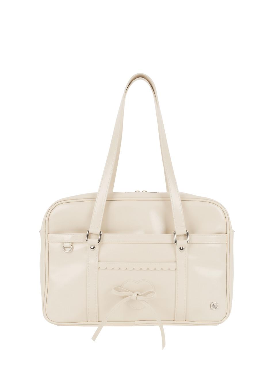 [4.8 배송시작] Classic ribbon schoolbag_cream