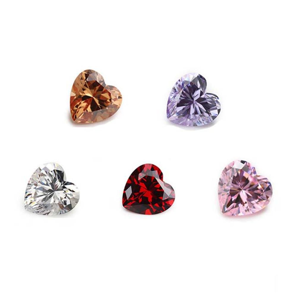 큐빅 지르코니아 하트브이컷 4mm (5개입) 네일아트 스톤