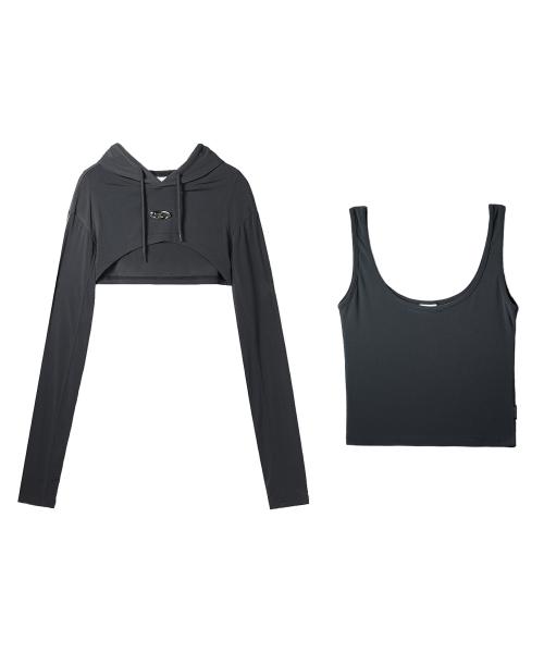 SYMBOL BOLERO HOODIE SET-UP_CH