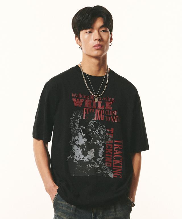 DOFF Retro Tracking Tee BLACK