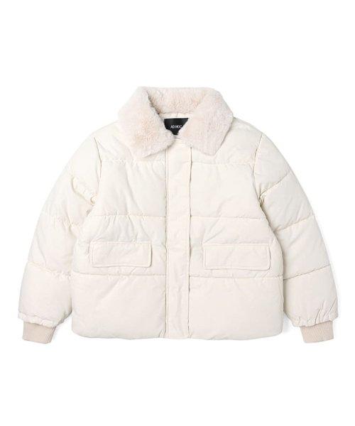 여성 퍼 칼라 패딩 (IVORY) (HZBDO61-22)