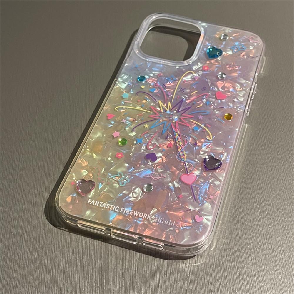핑크색폰케이스 유니콘 불꽃놀이 아이폰케이스