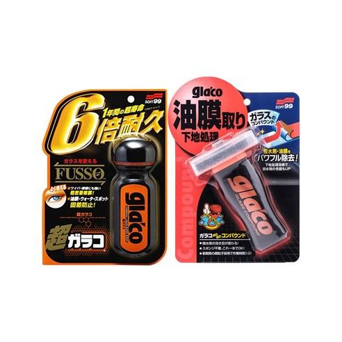 소프트99 글라코 유막제거제 100ml G-47 + 울트라 글라코 장기지속형 유리발수 코팅제 70ml G-19, 1세트 - 세척제/크리너 | 쿠팡