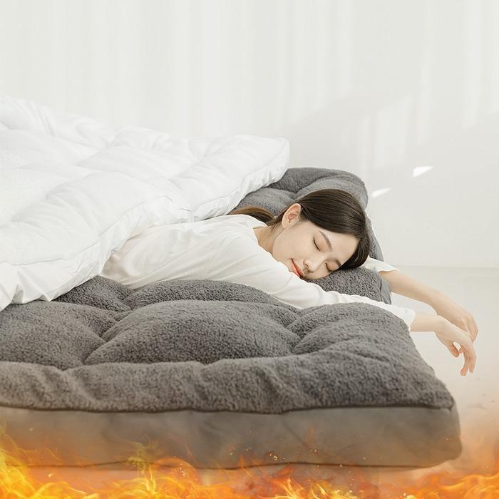 자가발열 반반토퍼 두꺼운 발열 매트리스 토퍼 3color