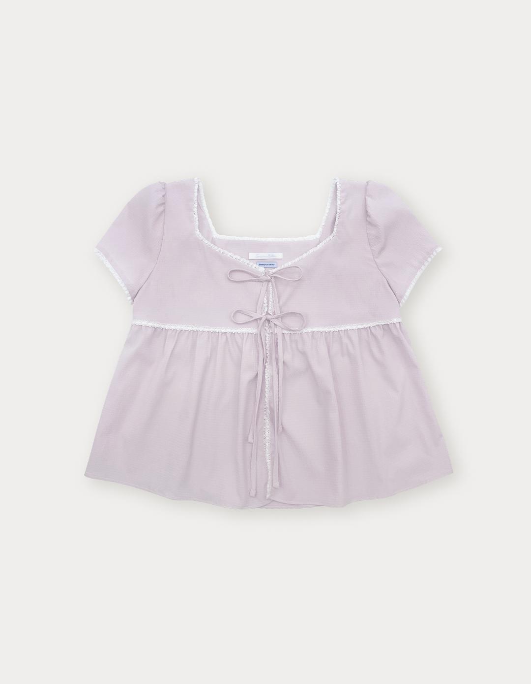 [Release] 2nd / 5.21 출고 Sol Ribbon Blouse - Lavender