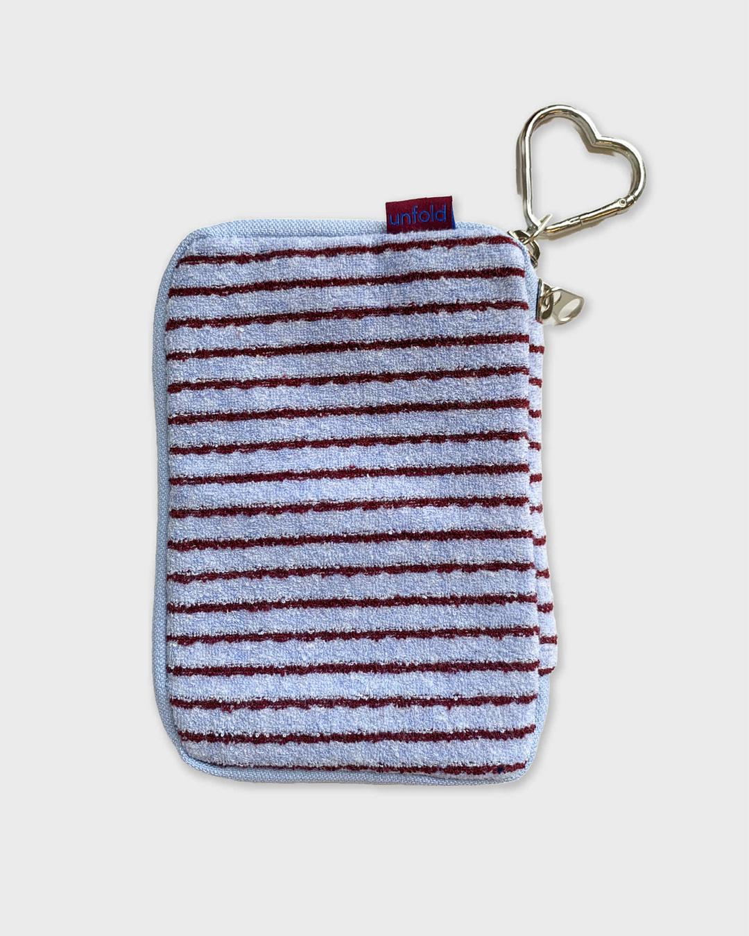 Terry travel wallet (blue-burgundy)