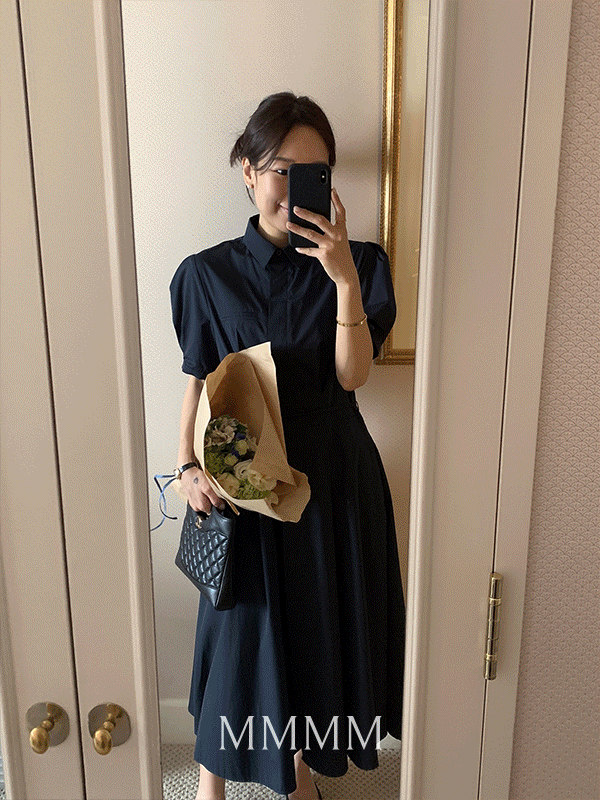 MMMM #단독주문/당일발송#프리미엄라인 클레망스 셔츠원피스 (벨트SET)[size:1,2]
