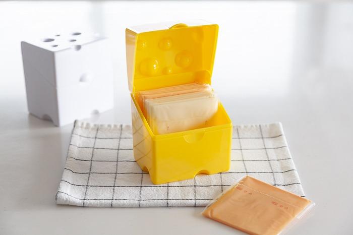 사각 에멘탈 치즈모양 치즈케이스 다용도 수납케이스