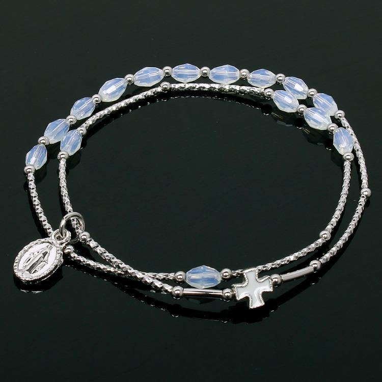 N4 시오니 6mm 1단 두겹 묵주 팔찌 천주교 성물