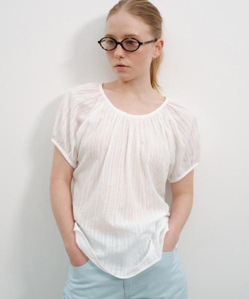 Rosa shirring half blouse