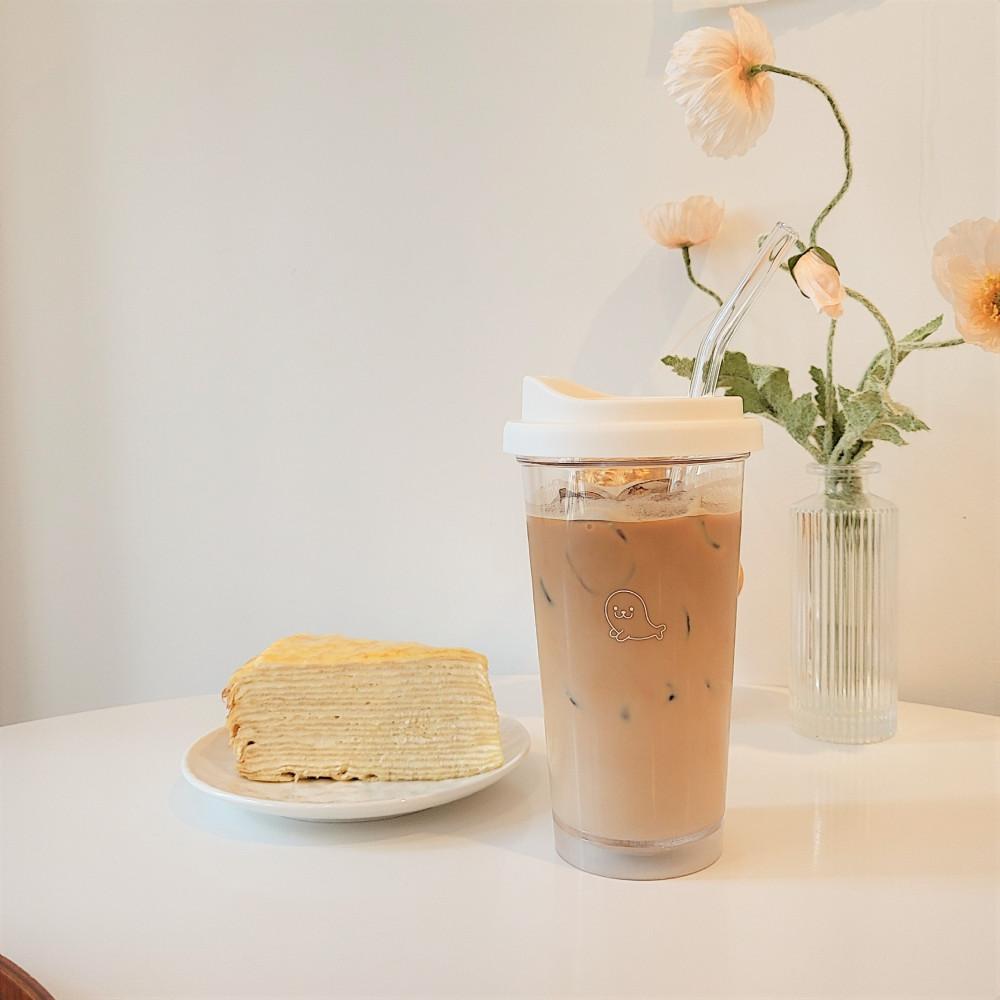 리유저블 컵 트라이탄 텀블러 마이보틀 빨대뚜껑 톨