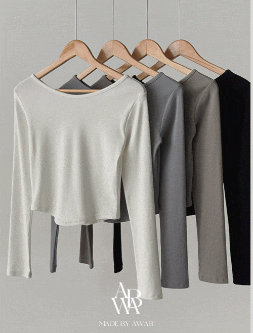 에이와비 #AWABMADE:_슬림커브모달굴림티 -4color