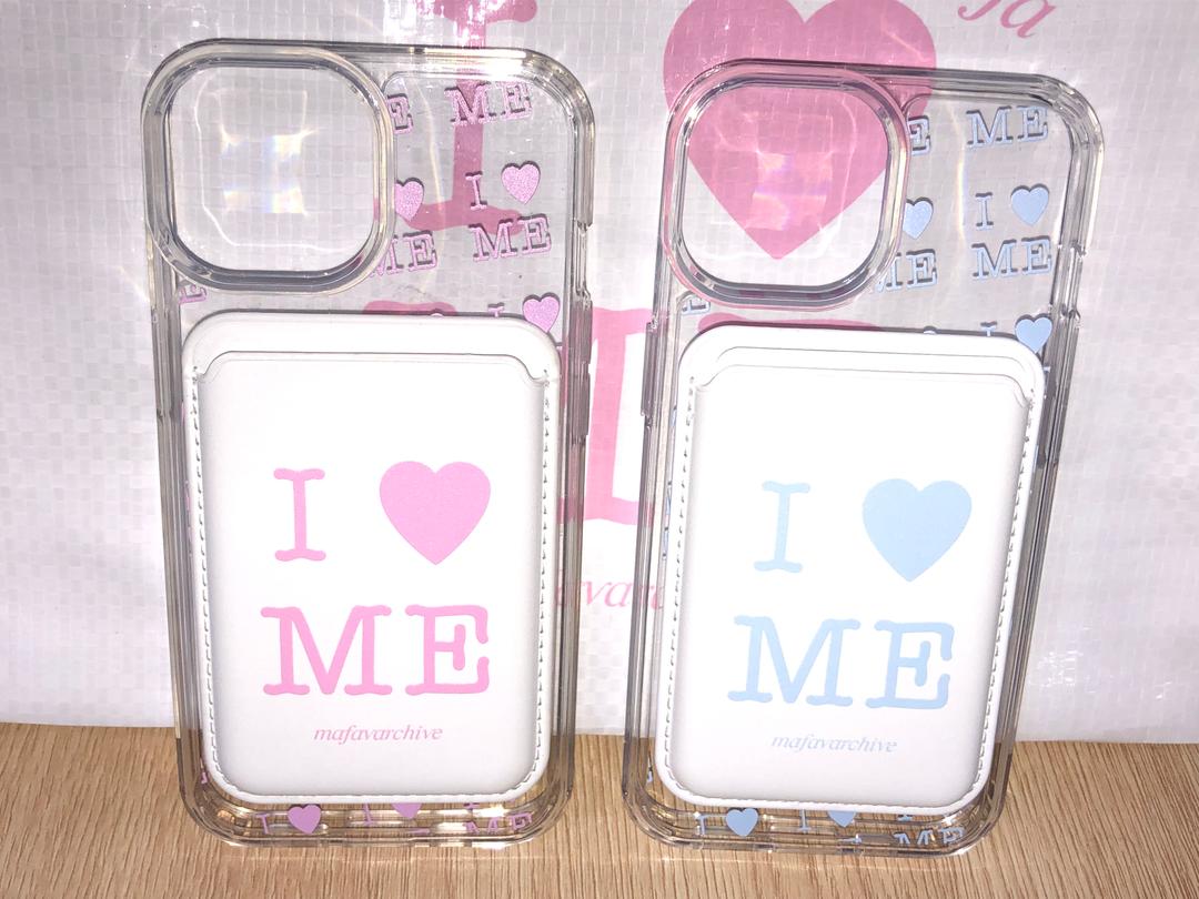 love me couple magsafe jelly hard case (blue type)