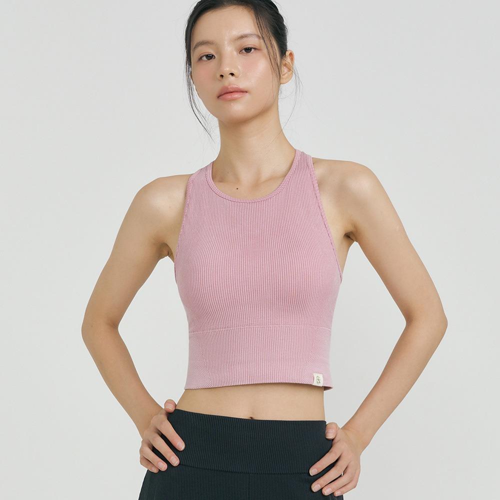 심리스 레이서백 크롭탑