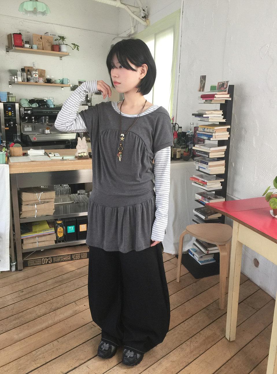 러브앤드팝 키치죠지 레이어드 원피스