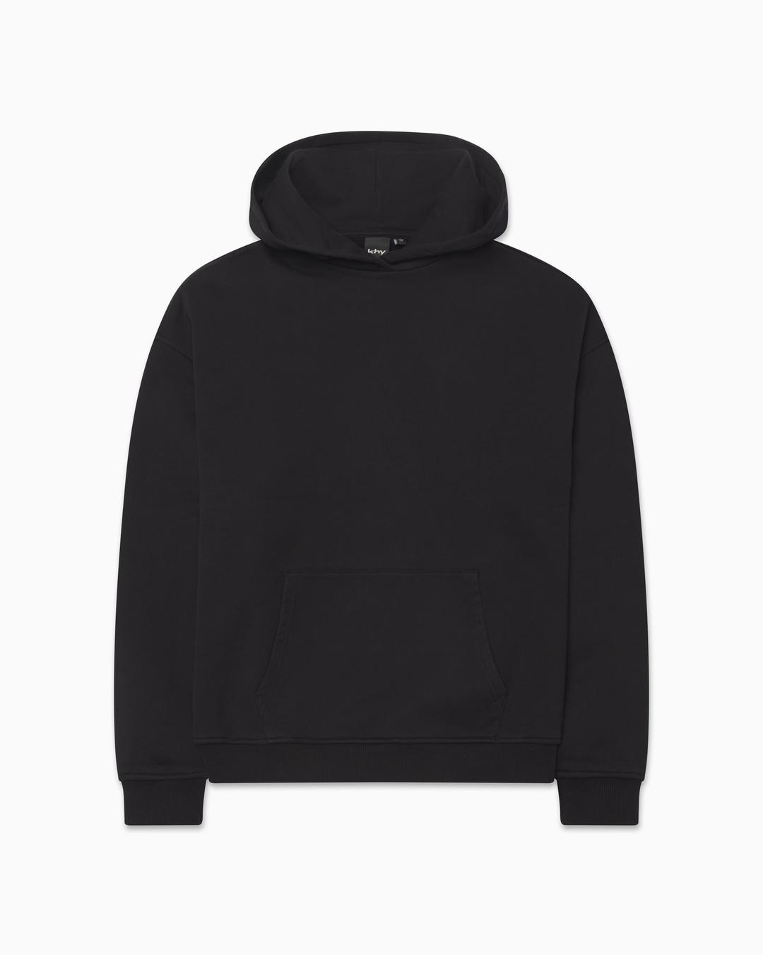 Fleece Oversized Hoodie | Black - XXS