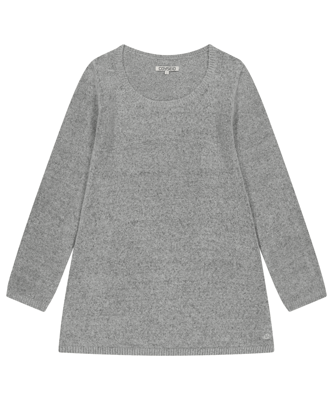 BOUCLE KNIT ONE PIECE LIGHT GREY