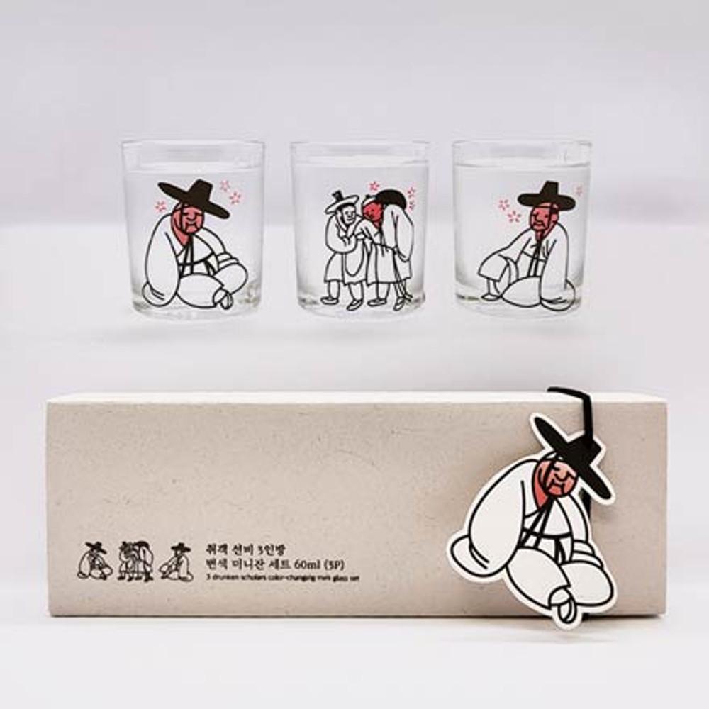 취객선비 3인방 변색 잔세트(5월 예약주문, 5월1일(수) 17시 판매시작) : 국립박물관 뮤지엄샵