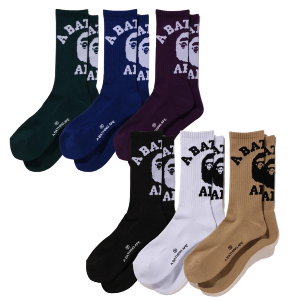 베이프 BAPE COLLEGE SOCKS M 컬리지 삭스 양말 6colors