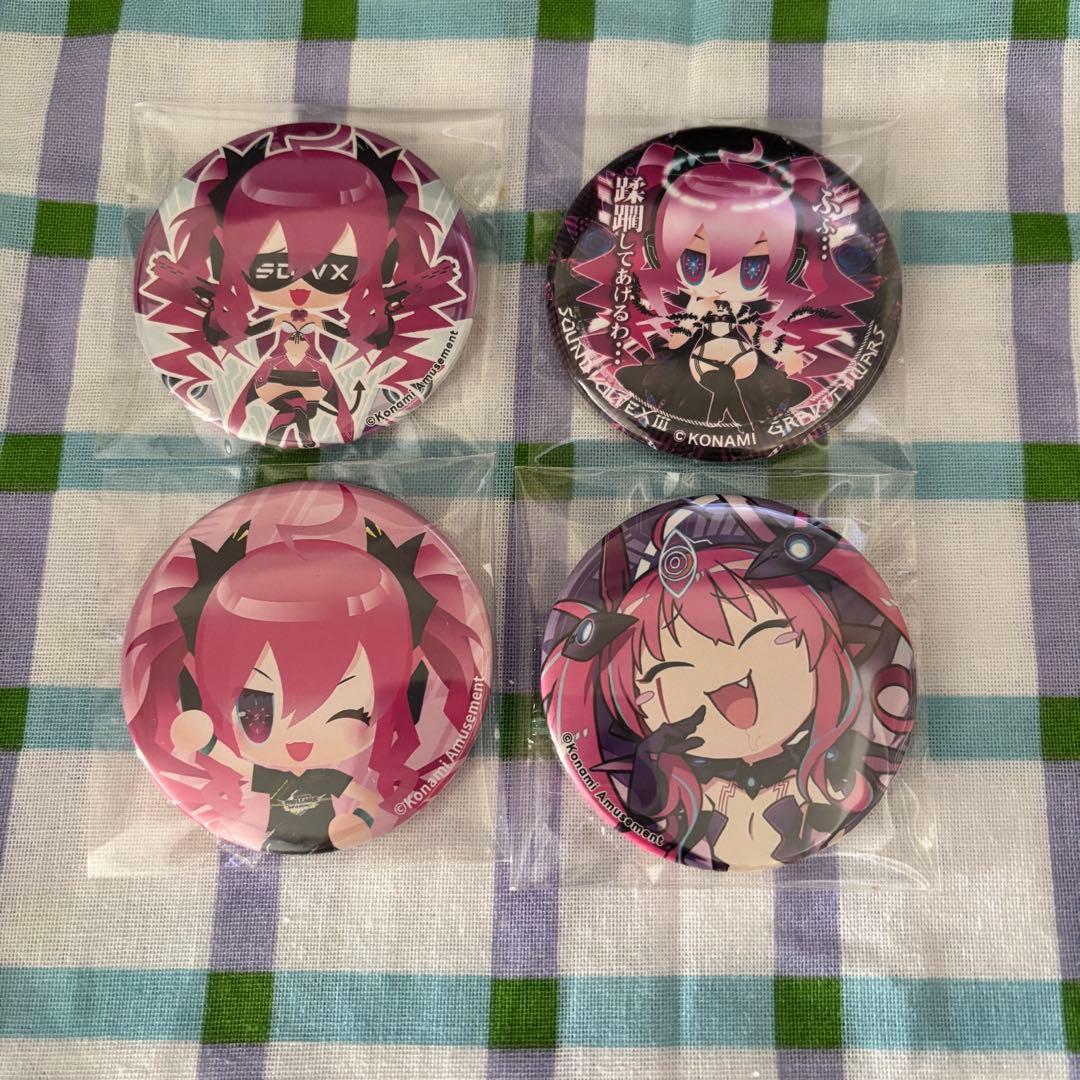 SDVX トレーディング缶バッジ　ボルテ学園　グレイスセット