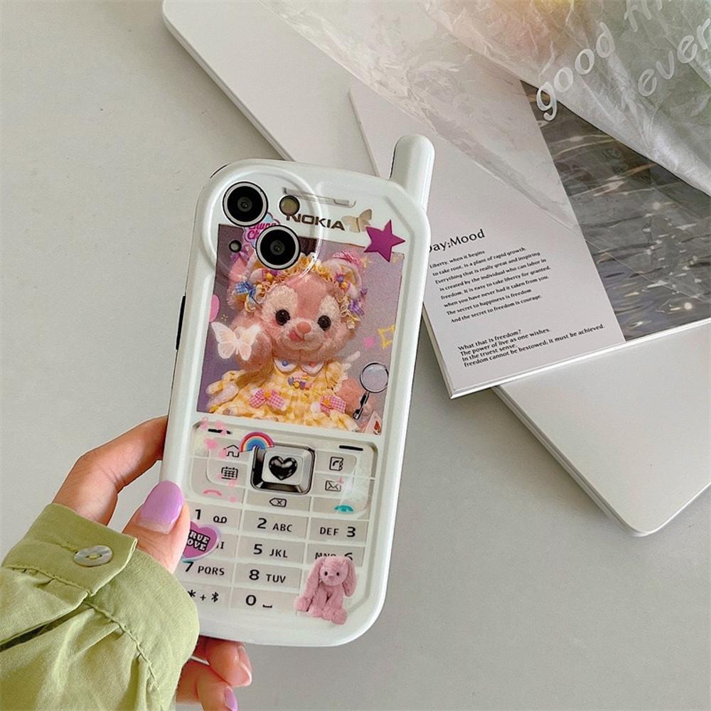 레트로 안테나 전화기 인형 귀여운 아이폰13미니 폰케이스 단품