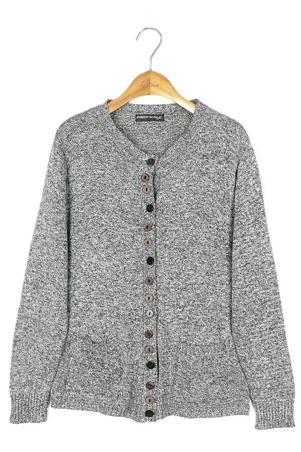 PURSUIT DE IDEAL 버튼 포인트 유니크 니트 가디건 WOMAN_M