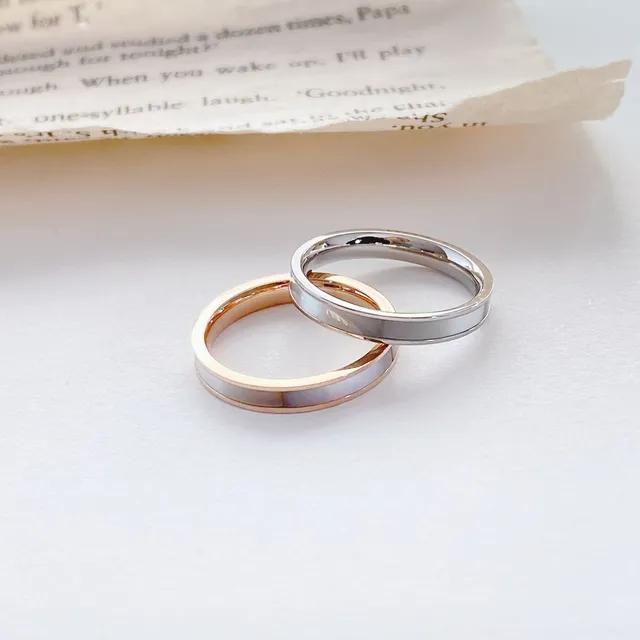 [써지컬스틸] 자개 심플 무지 반지