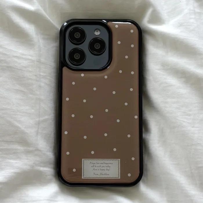 에폭시 범퍼 폰케이스 - mini stitch(brown)