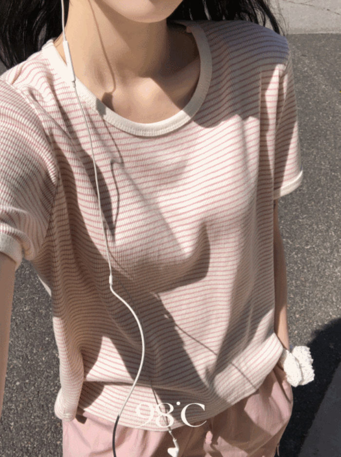 여름신상10%💗[98project] 빙고 스탠다드 스트라이프 T - 4 color