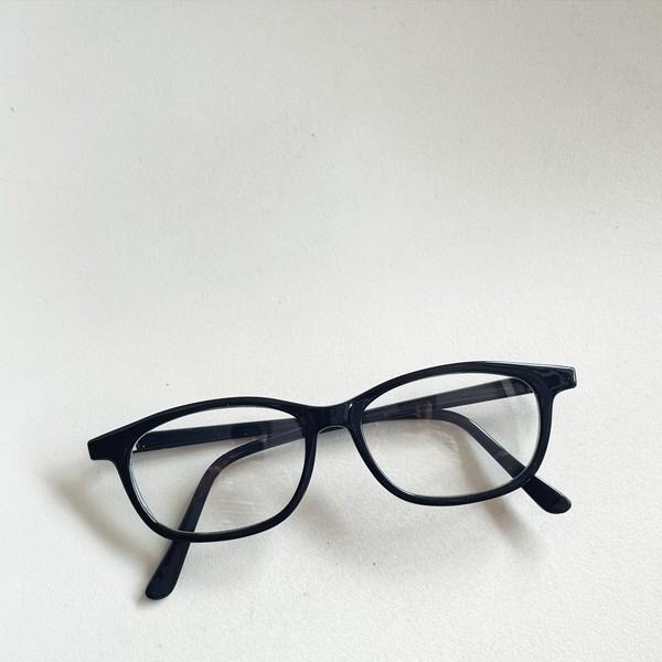 90s Black Bold Square Glasses