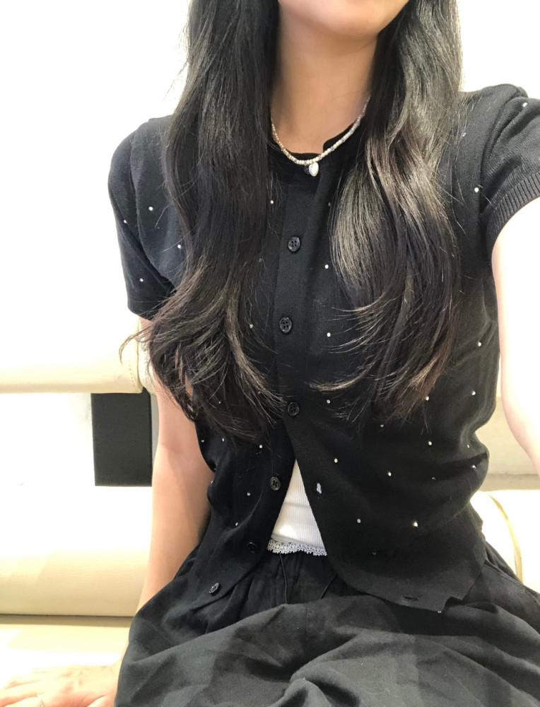 [여름원단] jewel T 쥬얼 반팔 가디건 T (2color)