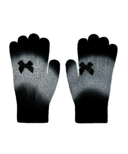 푸시캣 울 장갑 [리본 블랙]