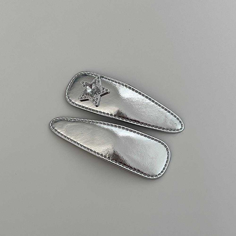 크롬 실버 헤어핀 2개 1셋