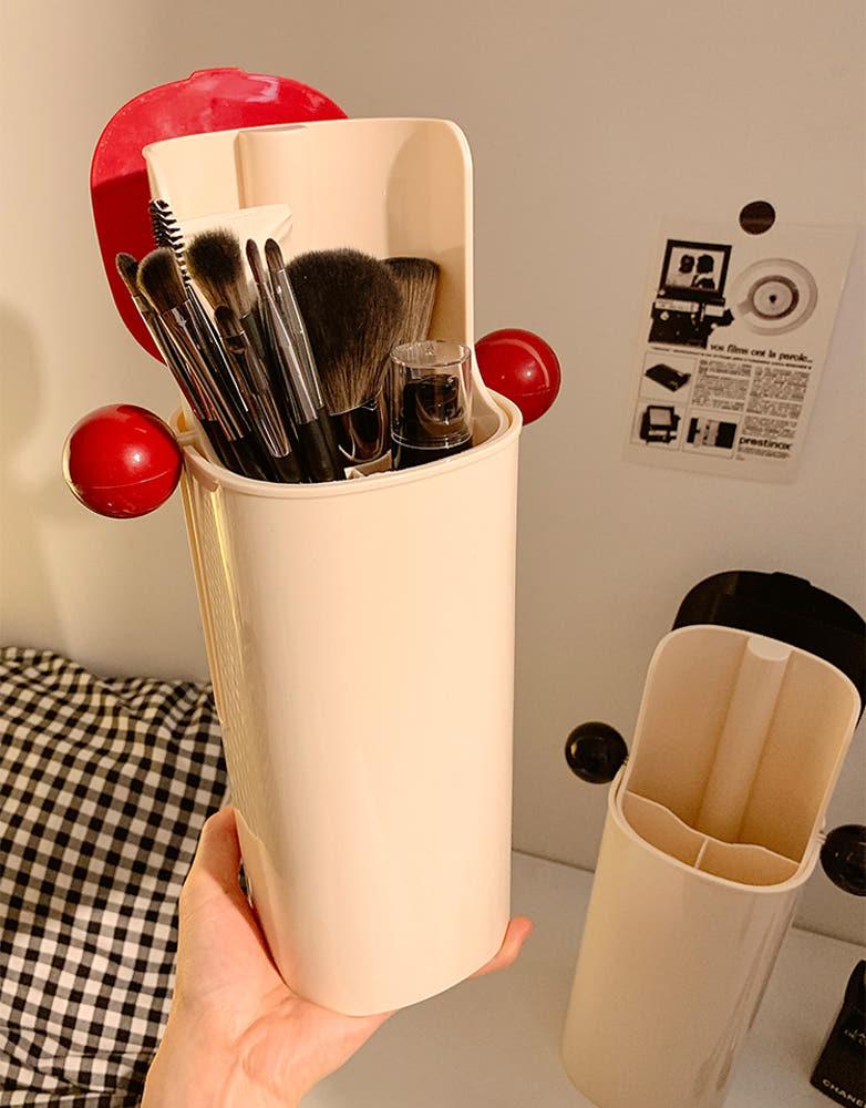 지미하우스 메이크업 브러쉬 꽂이 정리 수납함 스탠딩 먼지차단 화장대