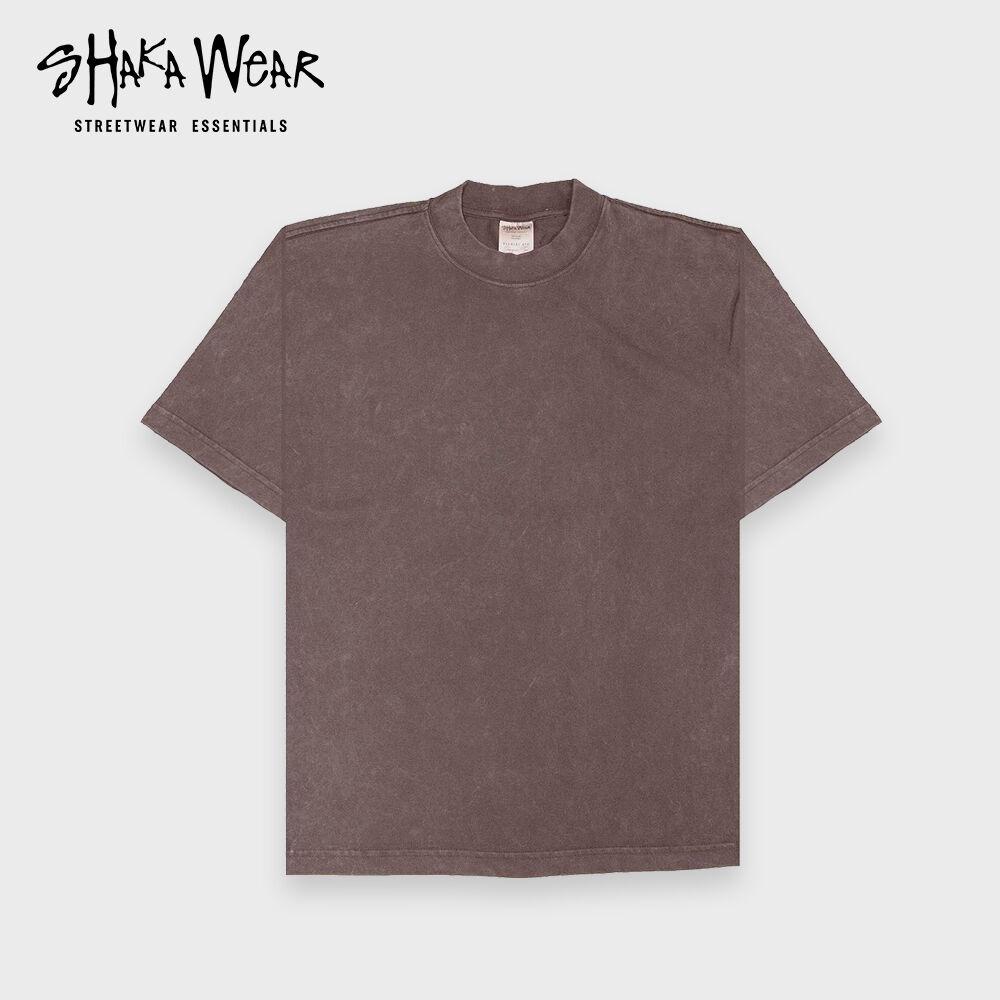 샤카웨어 9.0oz 가먼트다이 디자이너 오버핏 티셔츠_모카