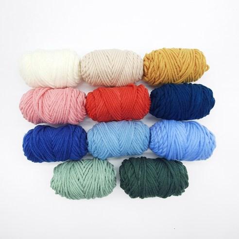 펀치니들 원단 수틀 털 실 이젤 니들 재료, 털실 세트 (11색..., 1개