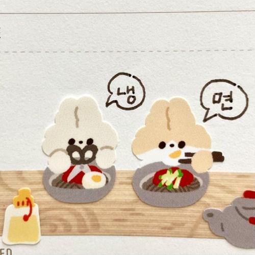 베베 냉면 스티커